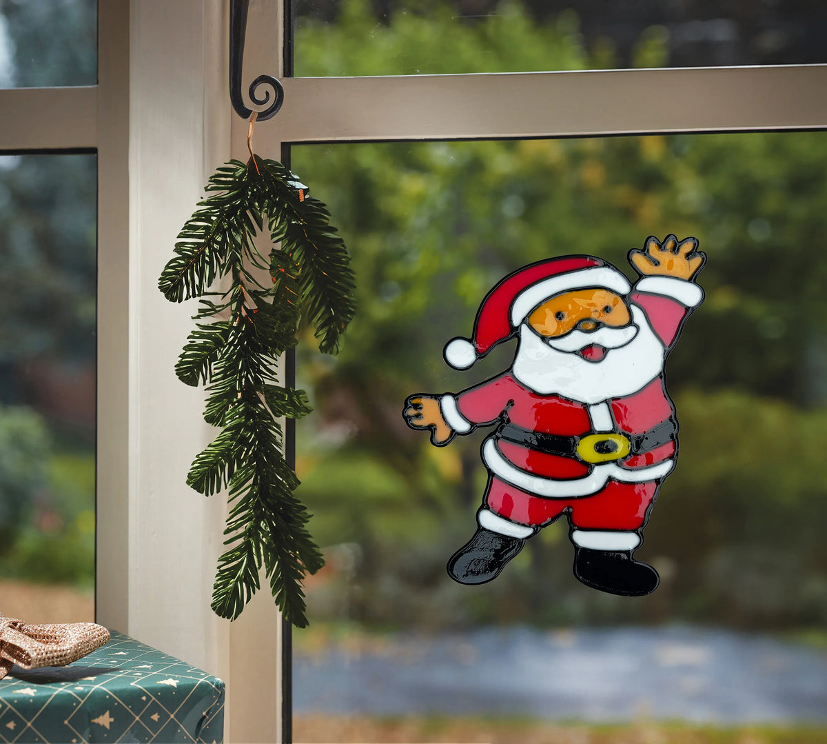 15cm Santa Window Sticker - Grasmere Garden Centre
