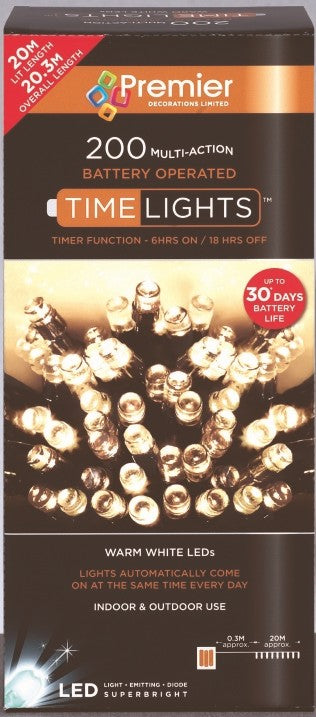 Box of Premier 200 Multi-Action Battery Operated Timelights