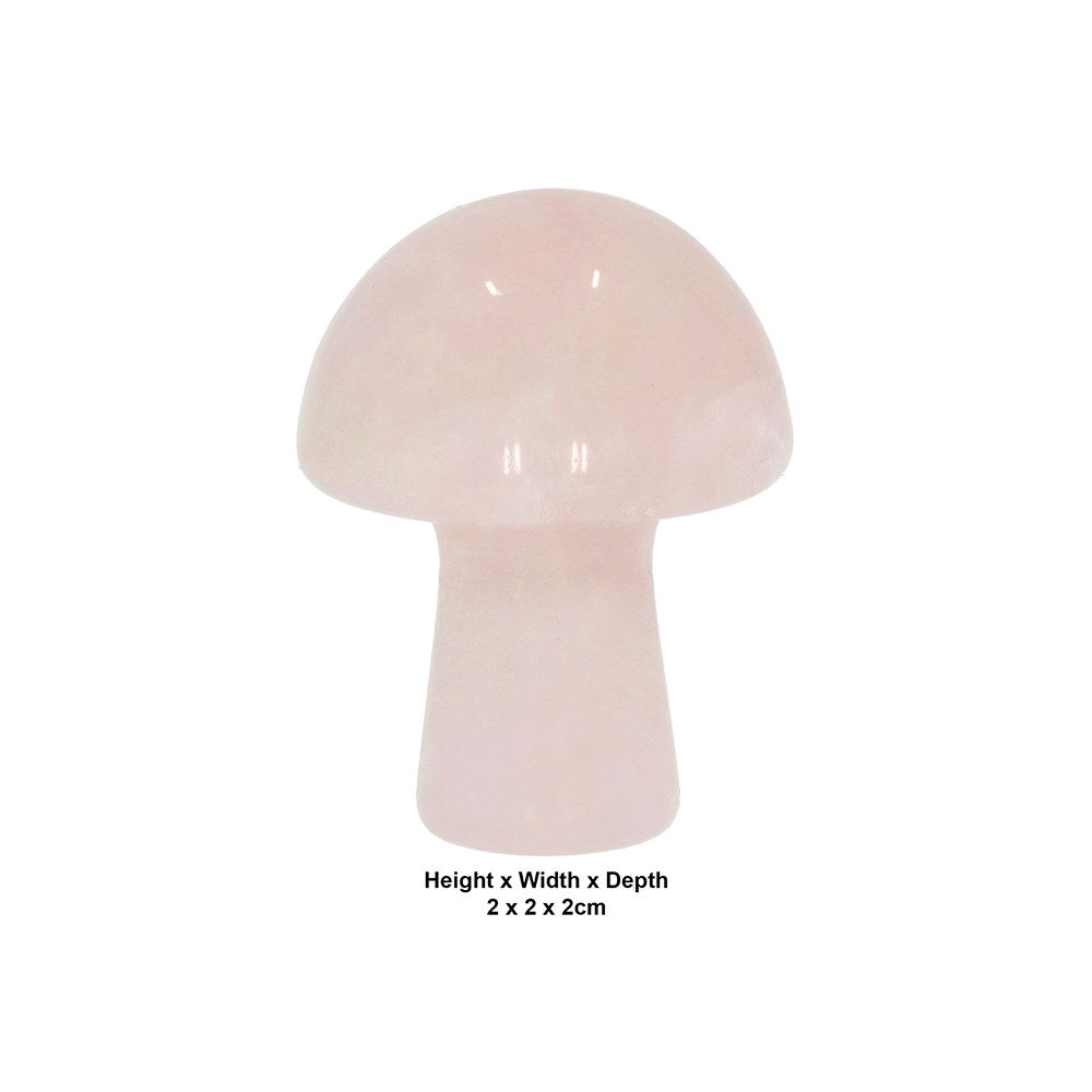 Gemstone Mini Mushroom Rose Quartz