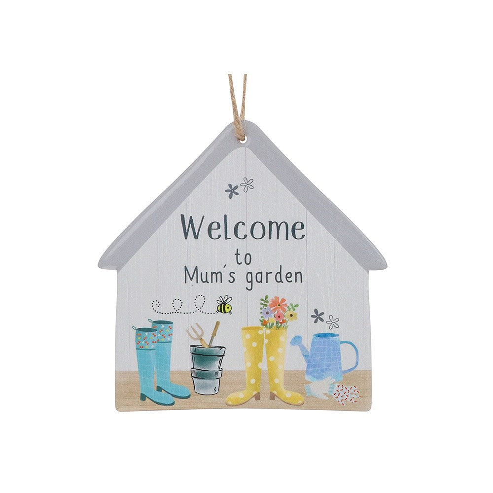 Happy Garden Hanging Plaque Welcome