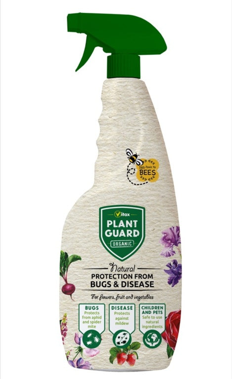 Plant Guard organic spray bottle on a white background