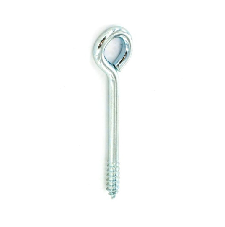 Metal eye bolt on a white background