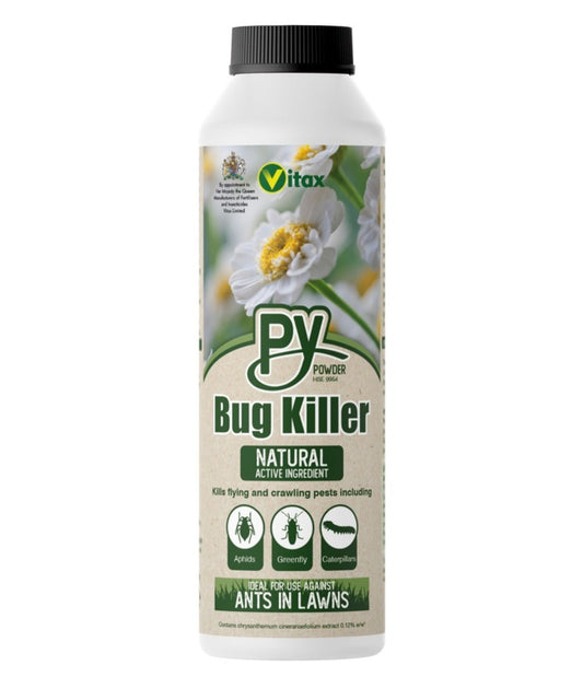Bug killer bottle with visible branding on a white background