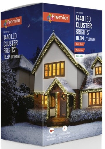 Box of Premier 1440 LED Cluster Brights 18.5M Lit Length