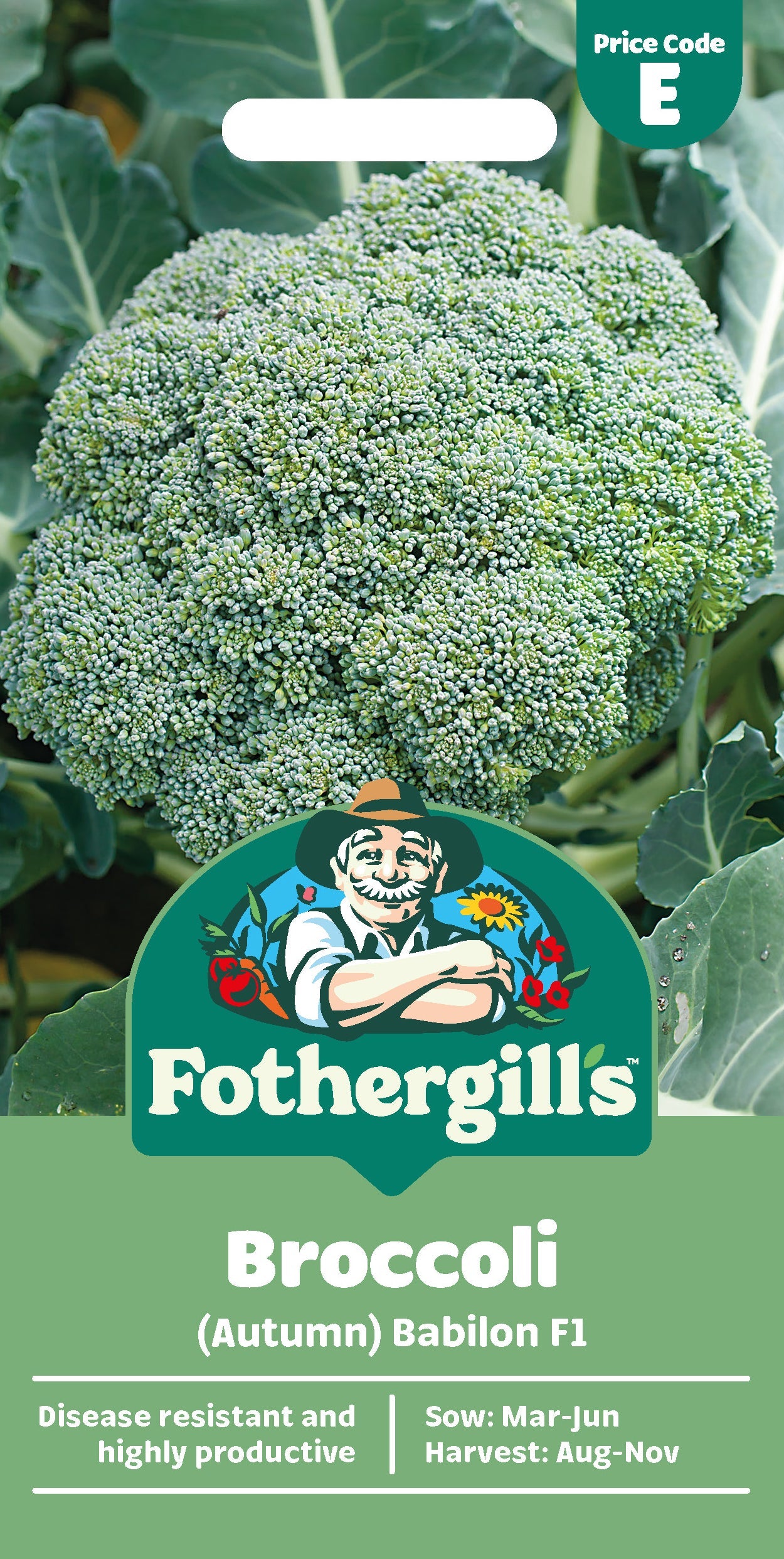 Mr Fothergill's Broccoli (Autumn) Babilon F1 Seeds Packet