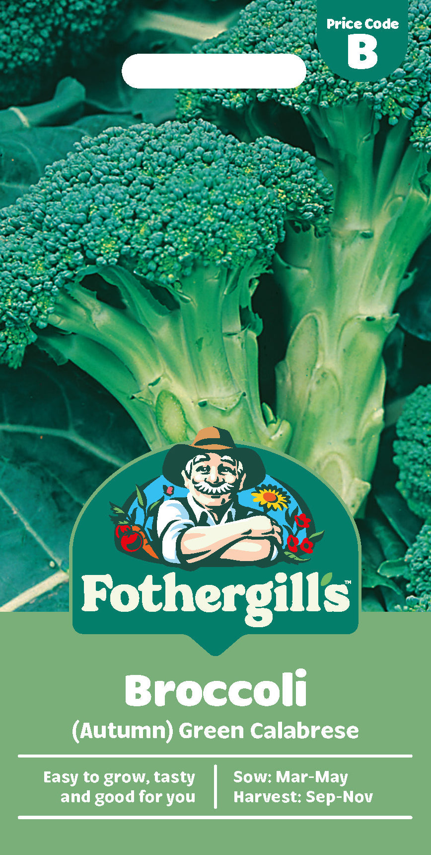 Mr Fothergill's Broccoli (Autumn) Green Calabrese Seeds Packet