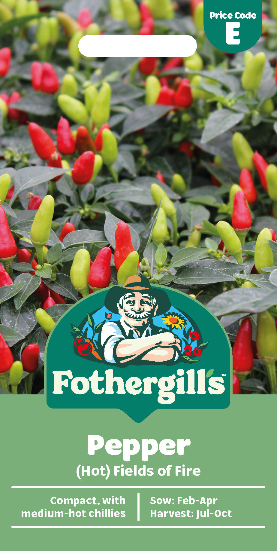 Mr Fothergill's Pepper (Hot) Fields Of Fire Seeds Packet