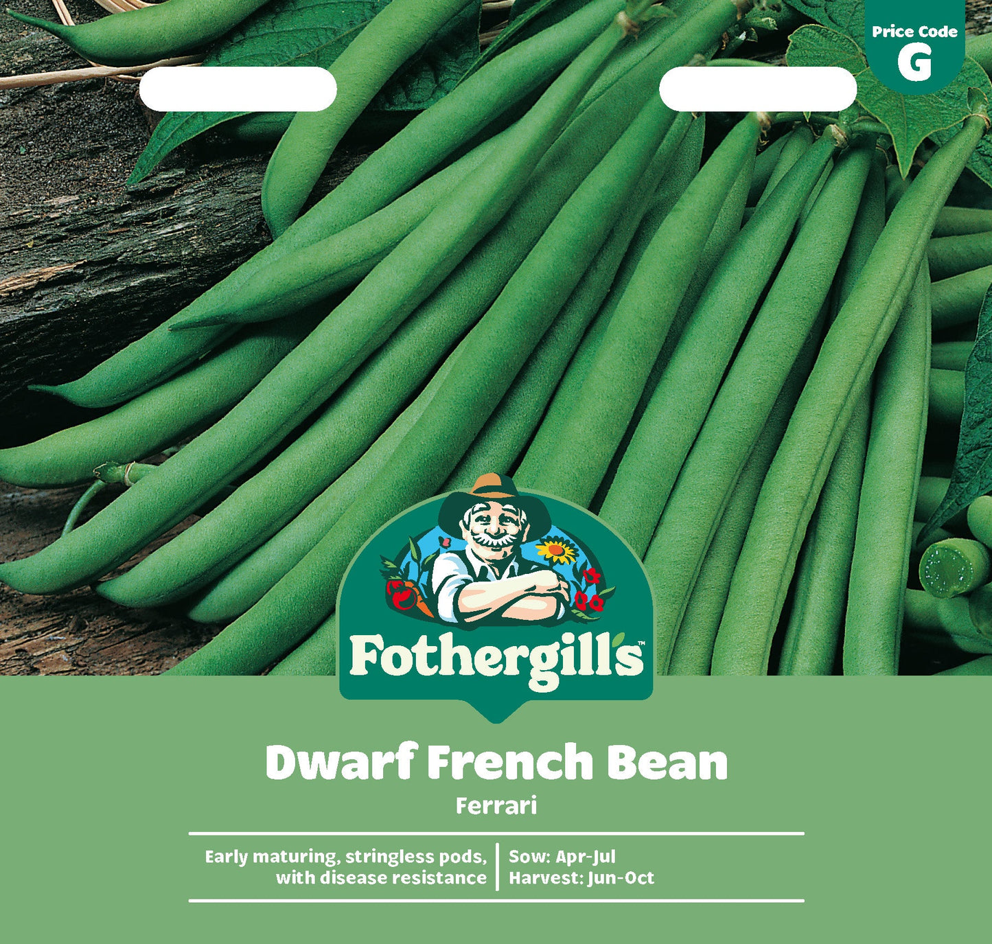 Mr Fothergill's Dwarf French Bean Ferrari Seeds Packet