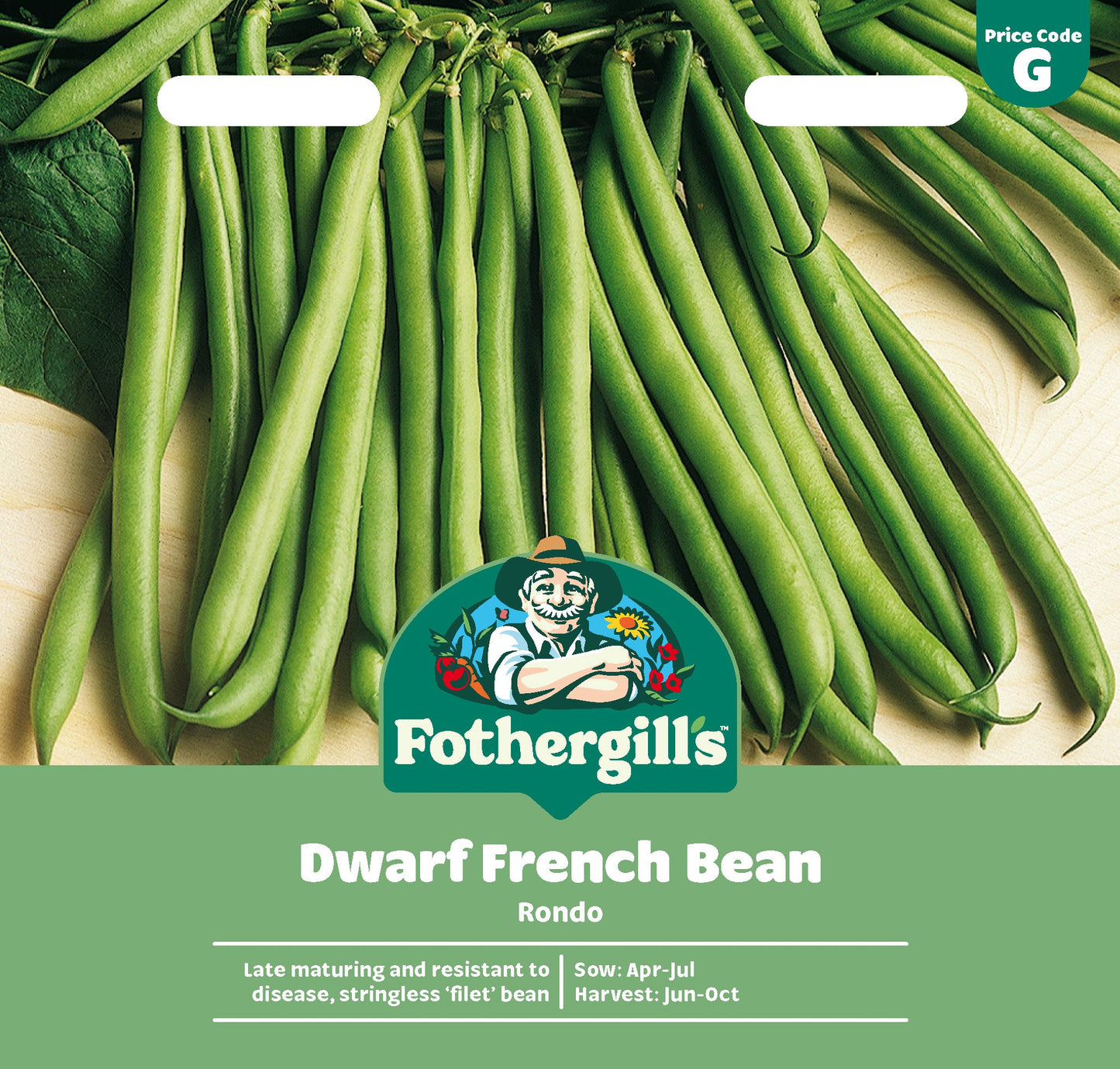 Mr Fothergill's Dwarf French Bean Rondo Seeds Packet