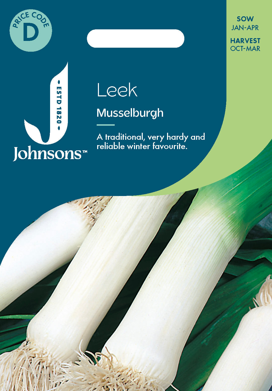 Johnsons Leek Musselburgh Seeds Packet