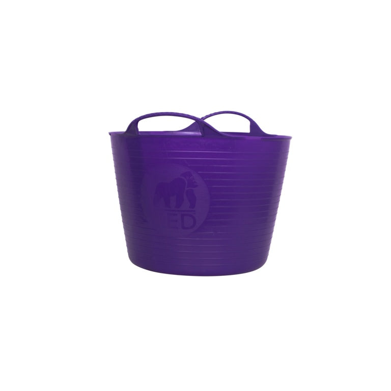 Purple flexible plastic bucket with handles \| Heavy duty gorilla tub or trug for gardening and building trade UK