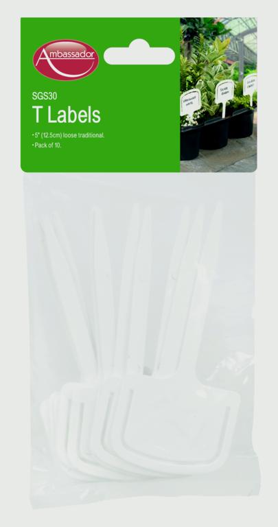 Pack of Ambassador T Labels with a white background