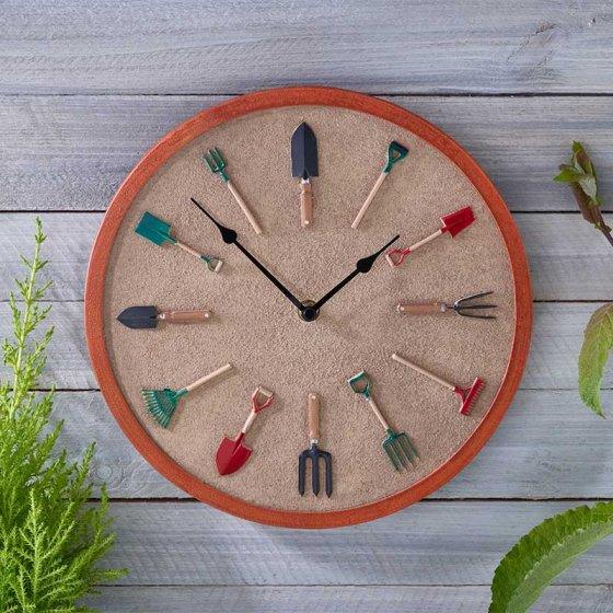12in Garden Tools Wall Clock - Grasmere Garden Centre