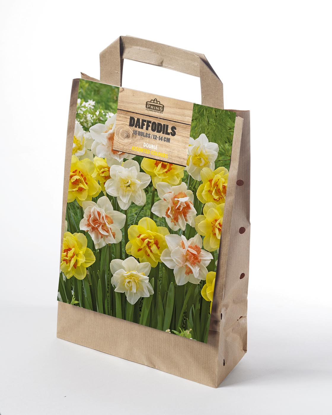 Prins Daffodils Double Assorted Colours Giftbag 15 Pack Bulbs