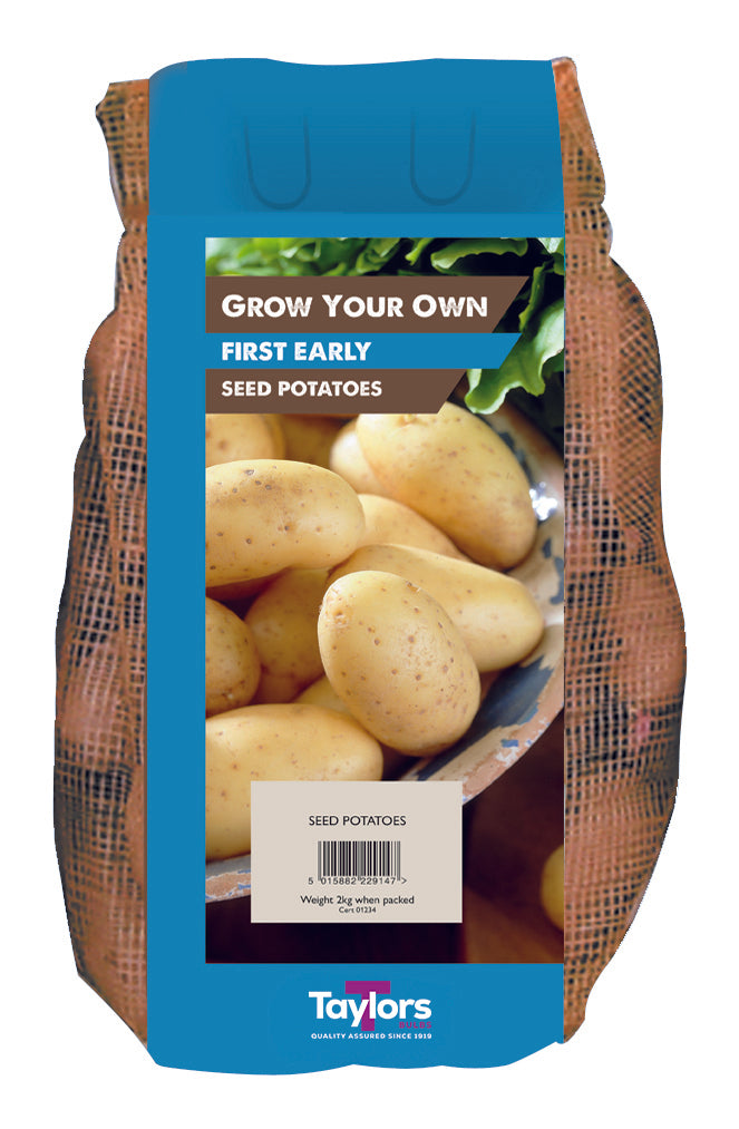 Taylors Bulbs Grow Your Own First Early Seed Potatoes 2KG Bag