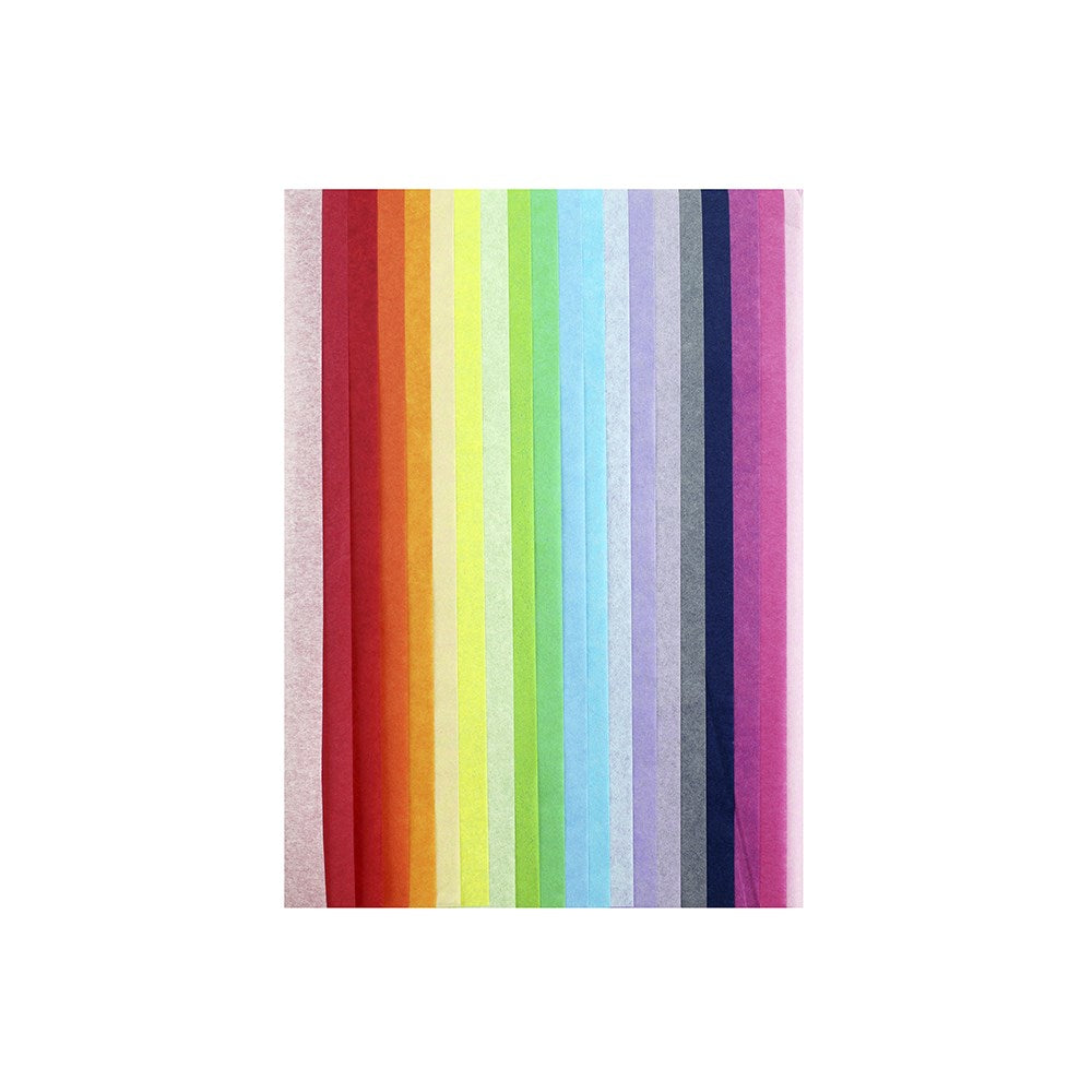 Colorful striped fabric swatch on a white background