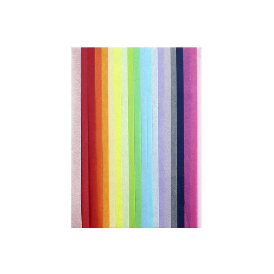 Colorful striped fabric swatch on a white background