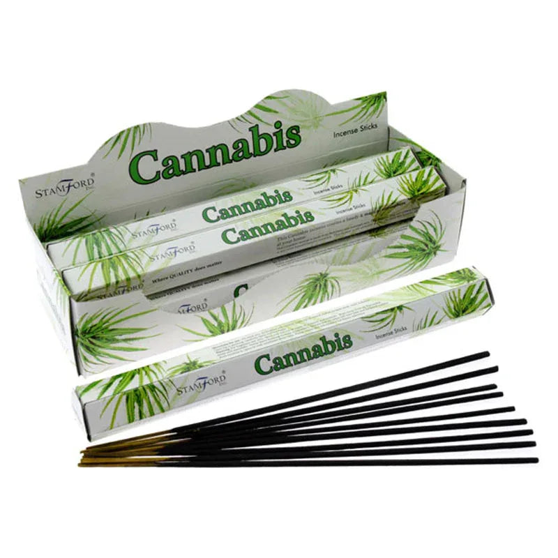 37110 Stamford Premium Hex Incense Sticks Cannabis 20 Pack - Grasmere Garden Centre