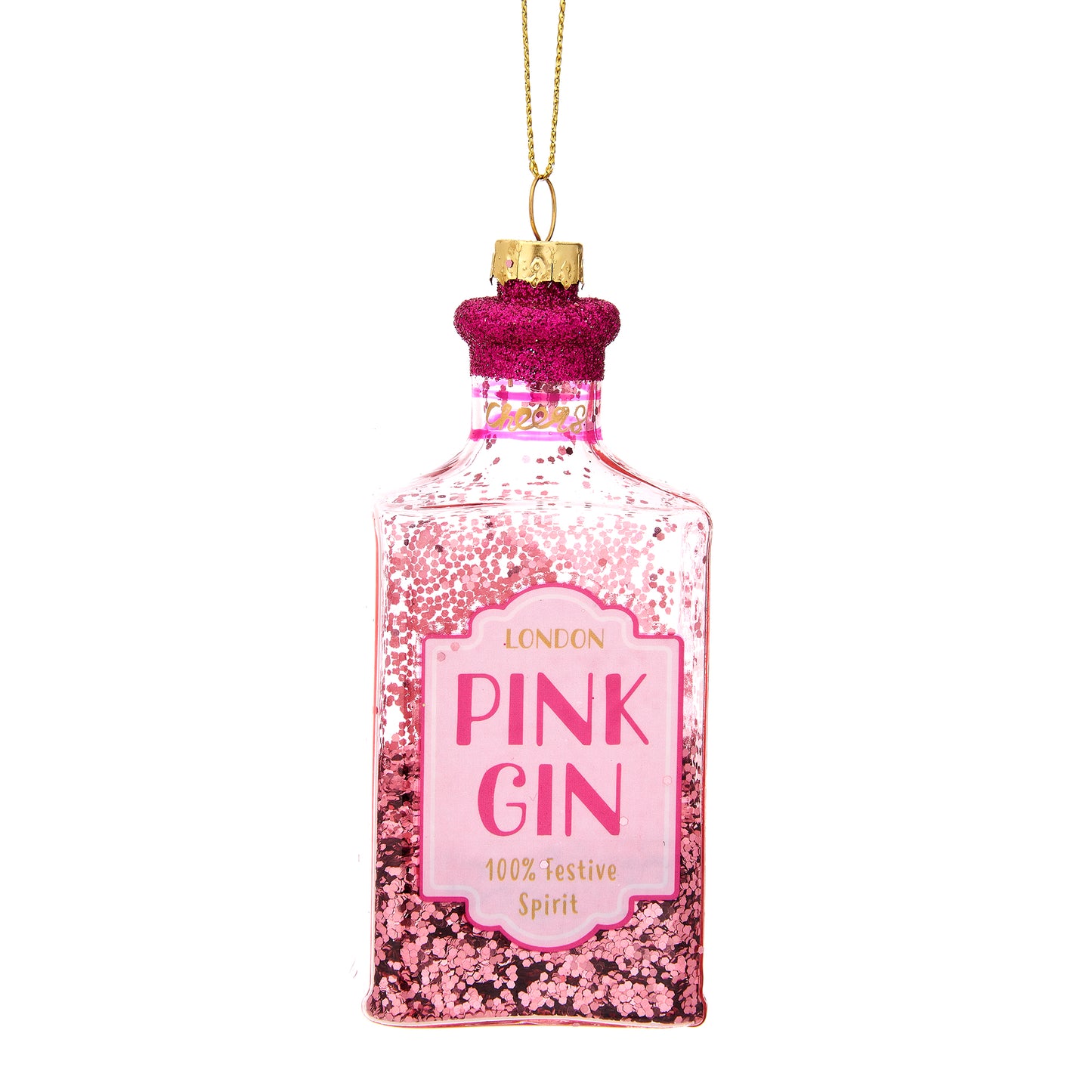 Pink gin hanging decoration