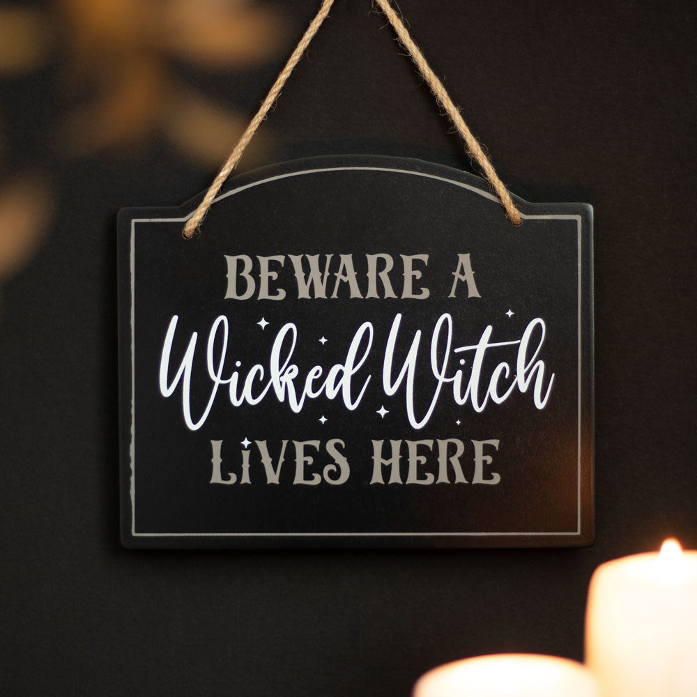 Wicked Witch hanging sign
