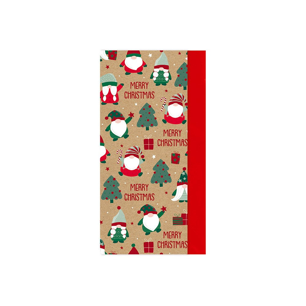 Gonk Merry Christmas tissue paper on a white background