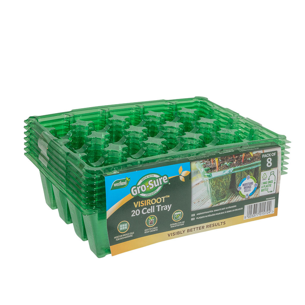Gro-Sure Visiroot 20 Cell Tray 8 Pack