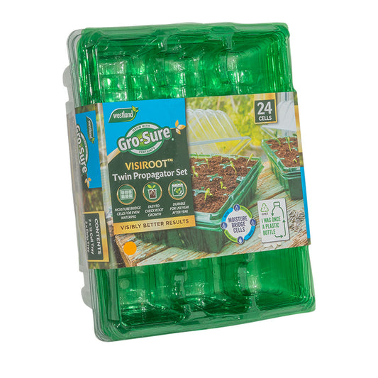 Green twin propagator set packaging with visible branding on a white background