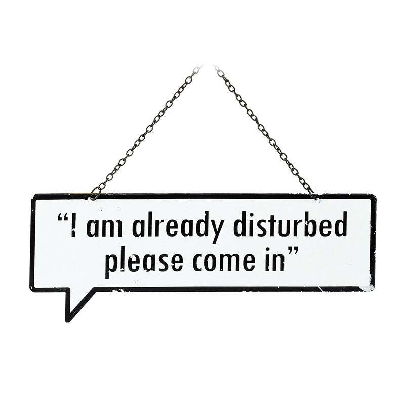 Hanging Metal Speech Bubble Sign
