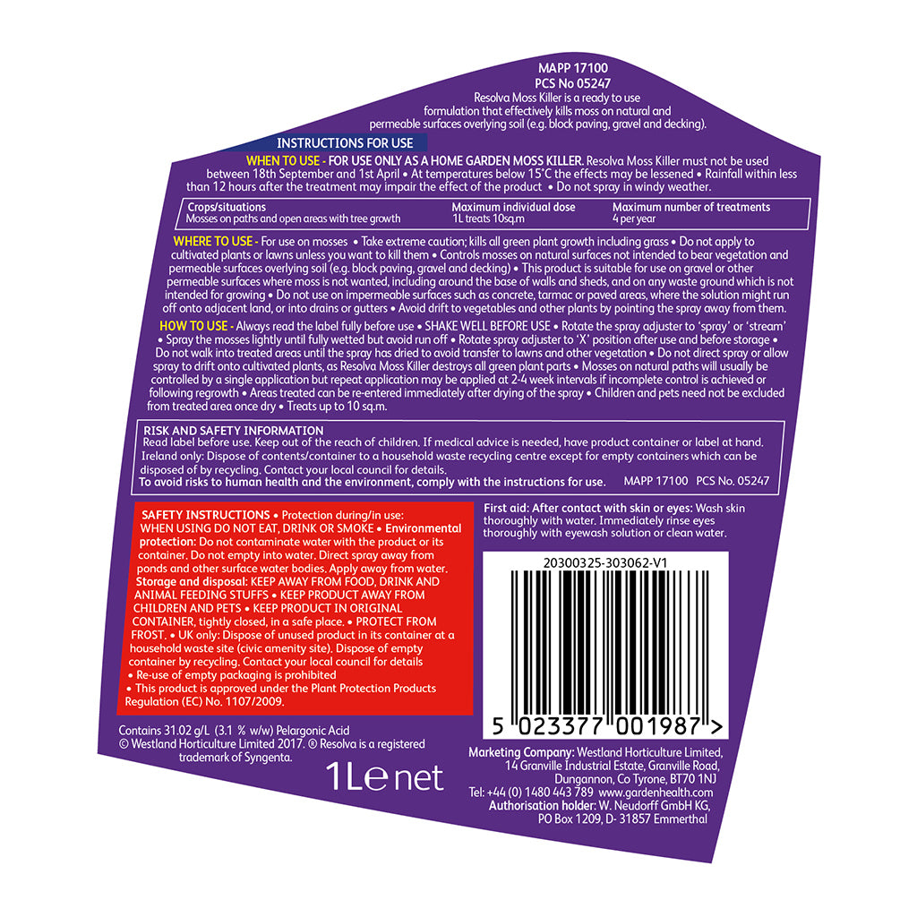 Resolva Moss Killer 1L