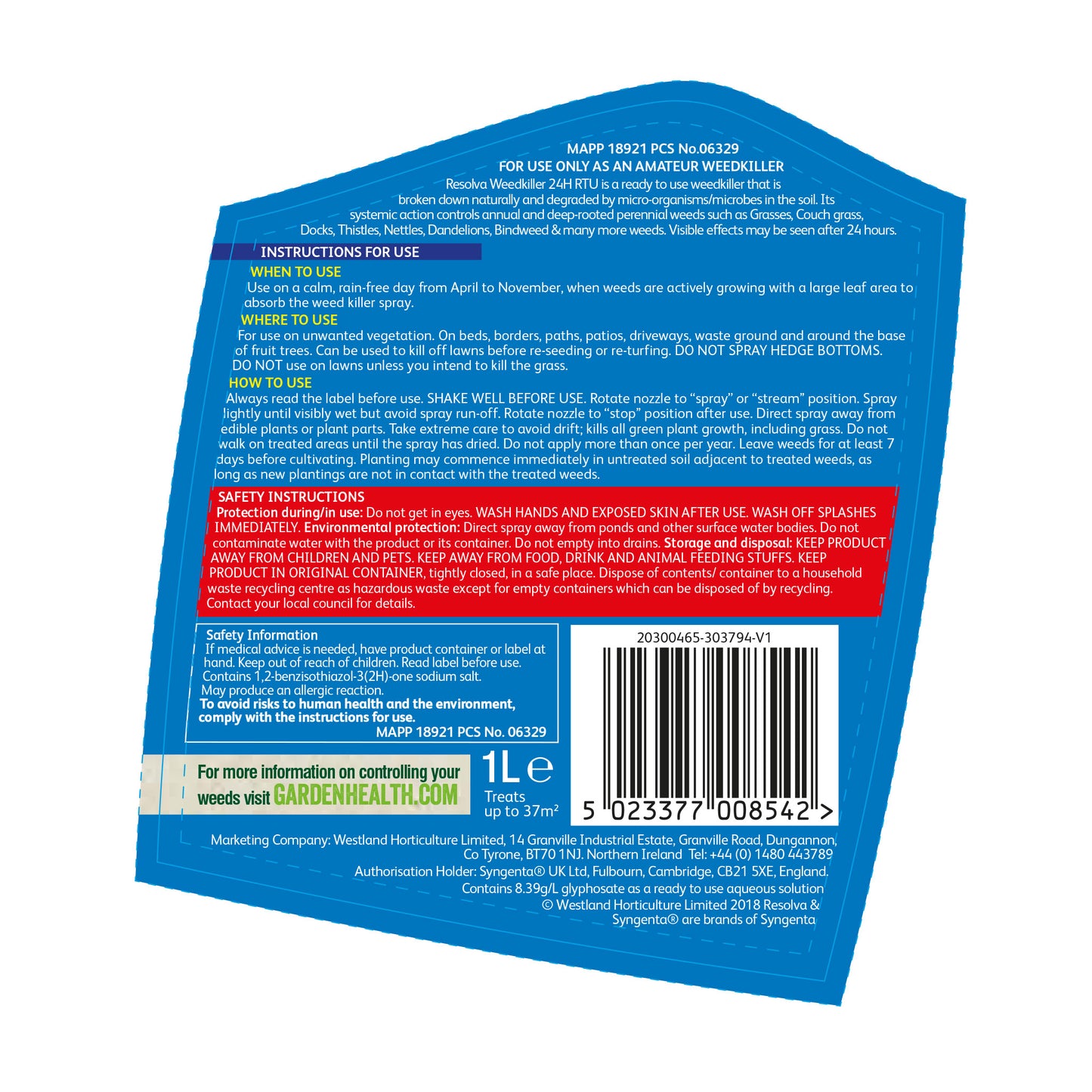 Resolva Weedkiller 24H RTU 800ml Plus 25% Extra Free