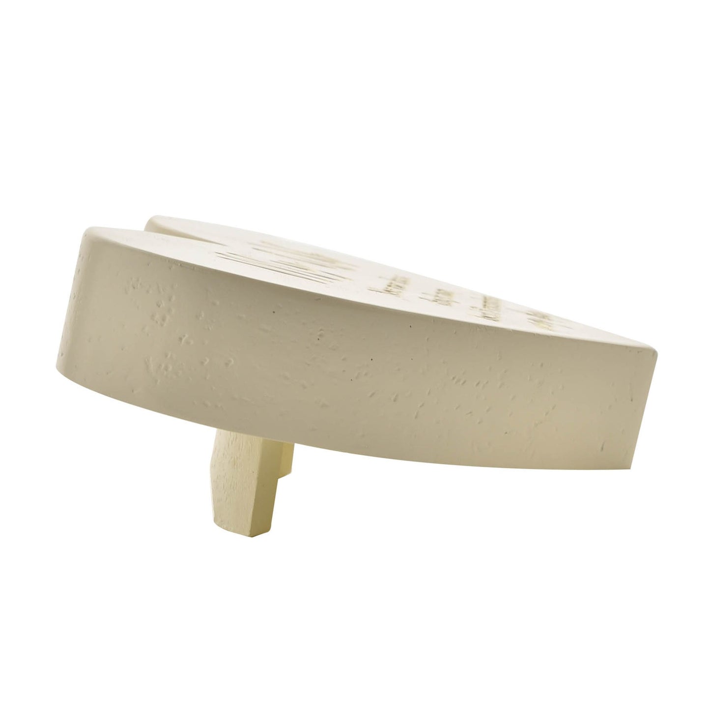 Beige ceramic object on a white background