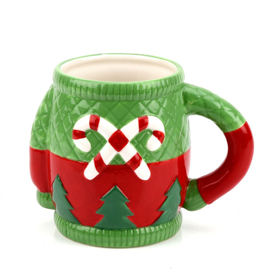 Candy cane themed mug