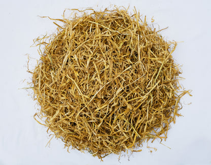 Pile of straw on a white background