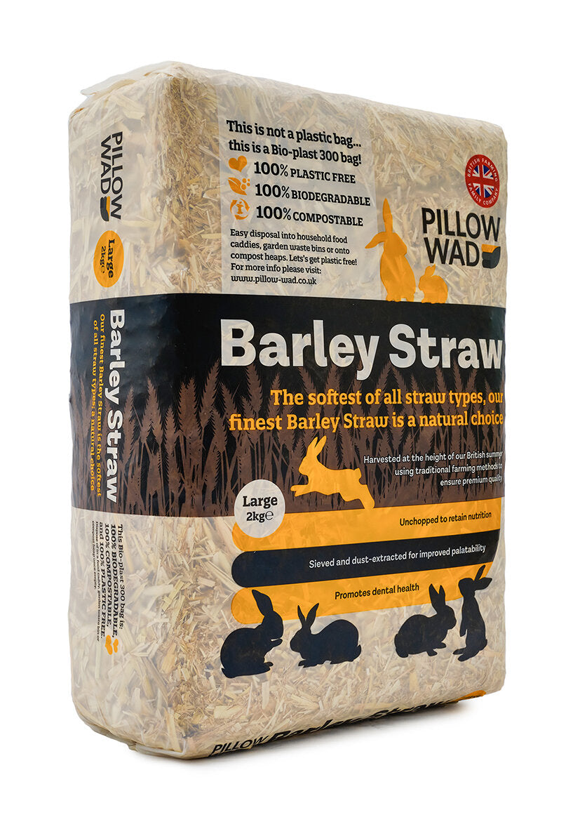 Pillow Wad Large Bale Barley Straw - Large 2kg on a white background