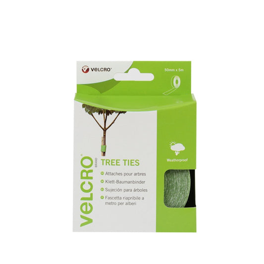 Velcro tree ties packaging on a white background