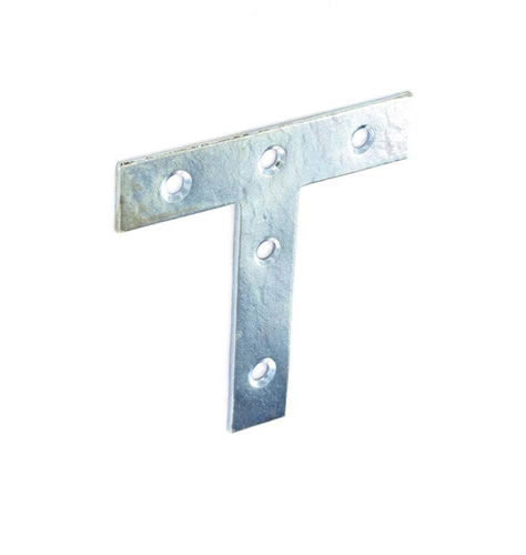 Metal T-bracket on a white background