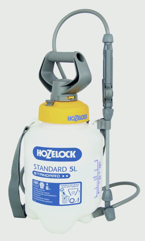 Hozelock Standard 5L pressure sprayer with shoulder strap and lance | UK garden chemical applicator and watering equipment