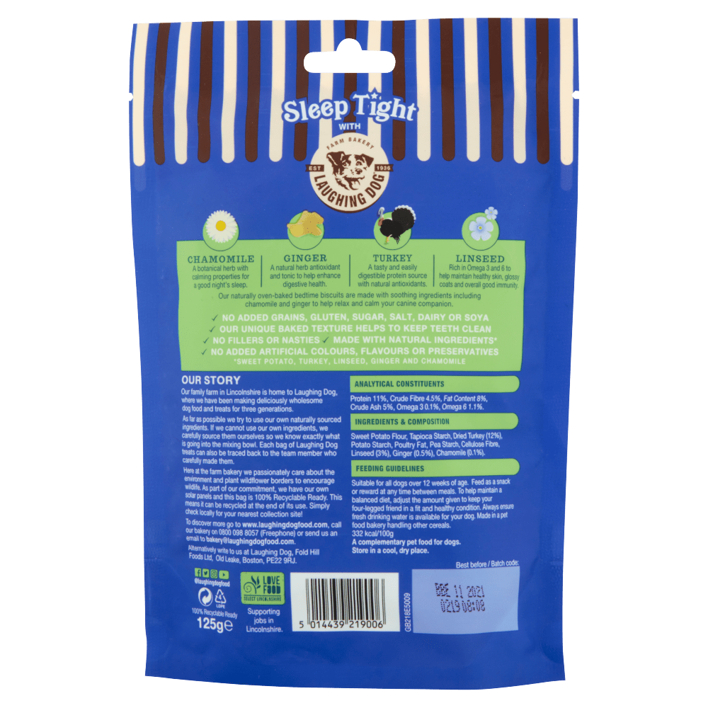Laughing Dog Sleep Tight Dog Treats 125g