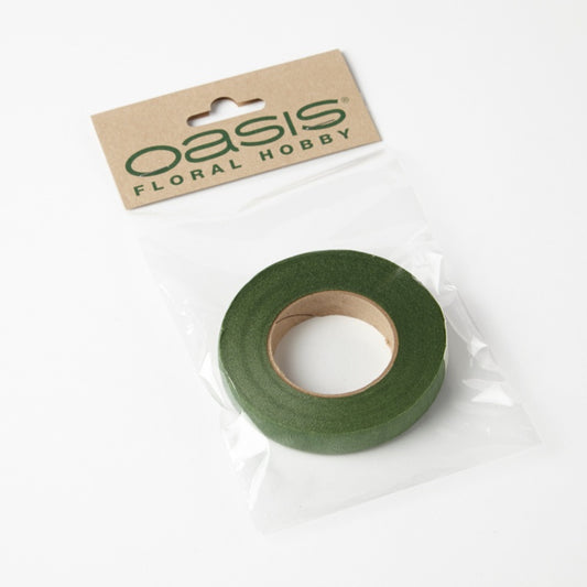 Green floral tape with 'Oasis Floral Hobby' packaging on a white background