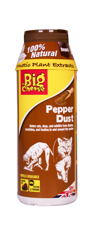 Bottle of Big Cheese Pepper Dust on a white background