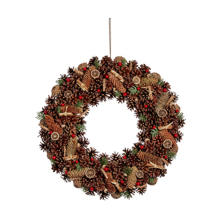 WinterSpice Wreath on a white background