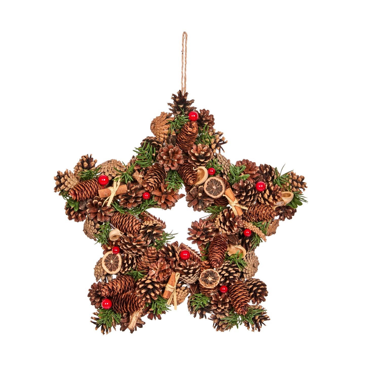 WiterSpice Star Wreath on a white background