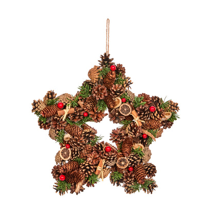 WiterSpice Star Wreath on a white background