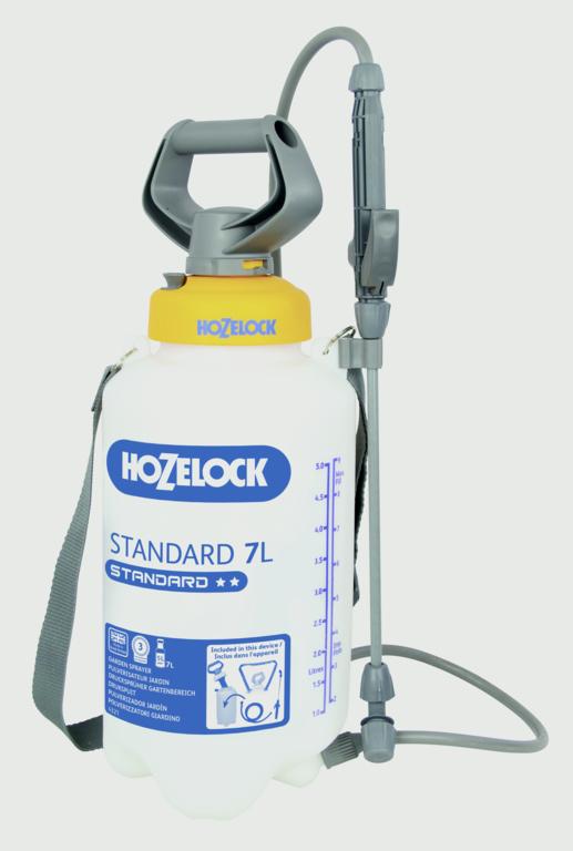 Hozelock Standard 7L pressure sprayer with pump handle and adjustable lance | UK garden weed killer and liquid fertiliser applicator