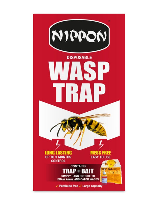 Nippon disposable wasp trap packaging on a white background