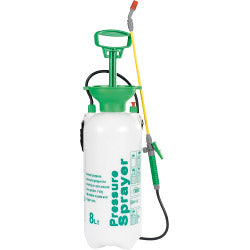 SupaGarden 8 Litre pressure sprayer with green handle and adjustable lance | UK garden chemical applicator and watering tool