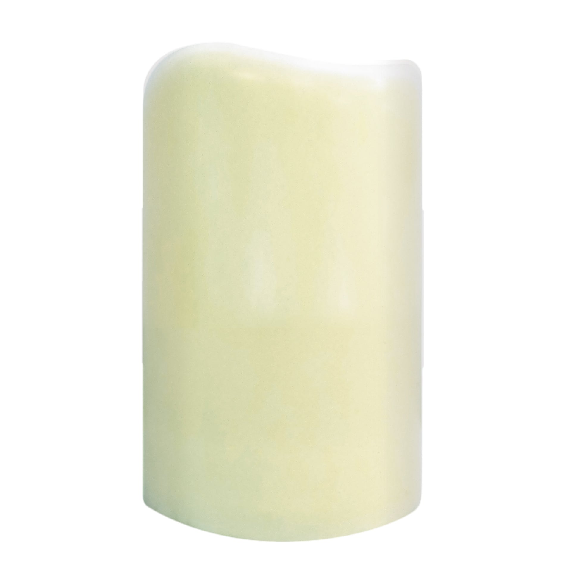 Battery-powered flameless LED candle on a white background
