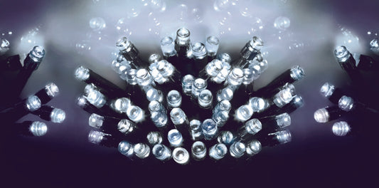 Close-up of fiber optic cables with a blurred background