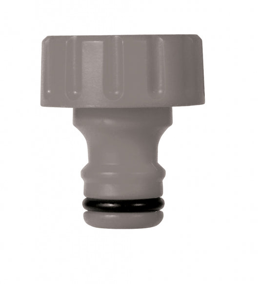Gray plastic fitting on a white background