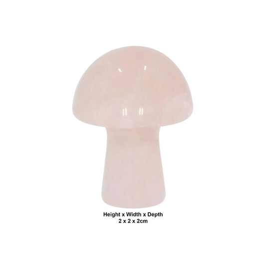 Gemstone Mini Mushroom Rose Quartz